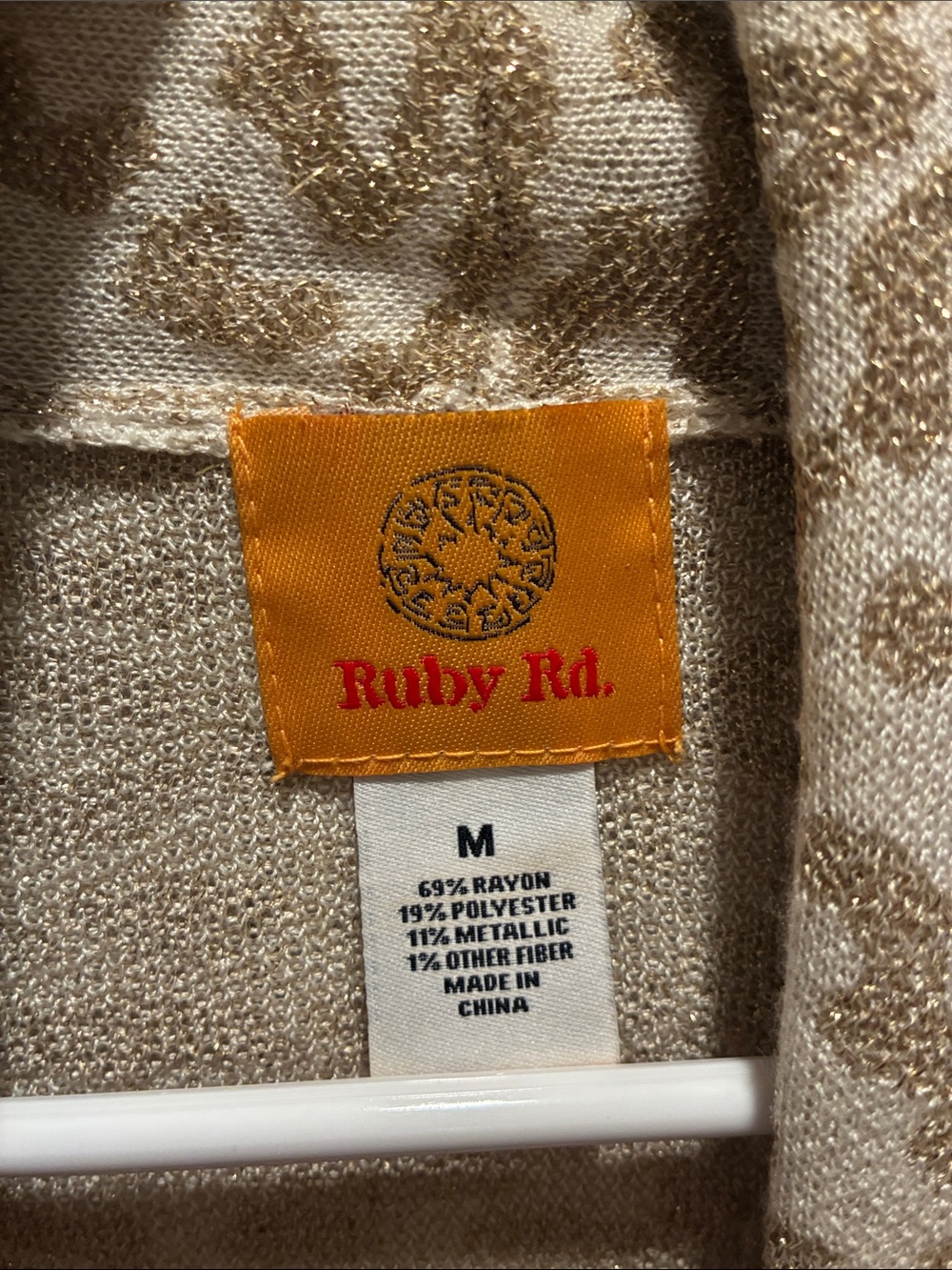 Ruby Rd. Cream and Tan Leopard-Print Open-Front Cardigan - Picture 2 of 11